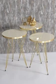 Zigon Sehpa Gold Krem Tel 1044 thumbnail 4