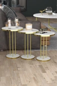 Zigon Sehpa Terra Gold Beyaz thumbnail 2