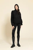 Oversize Kanguru Cepli Siyah Sweatshirt thumbnail 5