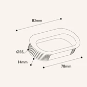 Gömme Kulp Oval thumbnail 3