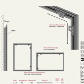 Arka Aydınlatmalı Led Işıklı Ayna 60x90cm thumbnail 2