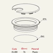 Plastik Kablo Kapağı Çap 63mm thumbnail 2