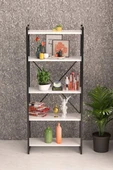 5 Raflı Kitaplık Beyaz thumbnail 2