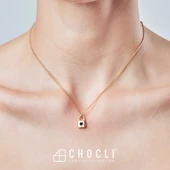 Chocli 18 Ayar Altın Kaplama Kilit Kolye thumbnail 4