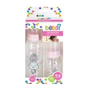 Bebsi Cam Biberon Seti Pembe (250ML+125ML) (3 Lü Set) thumbnail 3