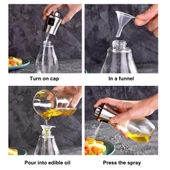 Paslanmaz Çelik Başlıklı Cam Spray Yağdanlık thumbnail 8