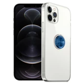FitCase iPhone 12 Pro Max Kılıf Gross Ring Şeffaf Arka Kapak thumbnail 6