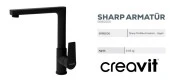Creavit Sr8500S Sharp Evye Mutfak Bataryası Mat Siyah thumbnail 2
