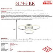 Eray Aydınlatma 6174-3 Krom Led Avize thumbnail 4