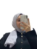 JAKARLI LABİRENT DESENLİ ŞAL 1008 thumbnail 10