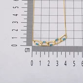Mavi Taşlı Ataç Model Altın Kolye thumbnail 6
