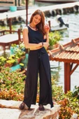 Bohem Beli Lastikli Düğmeli Tulum Elbise thumbnail 4