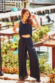 Bohem Beli Lastikli Düğmeli Tulum Elbise thumbnail 1