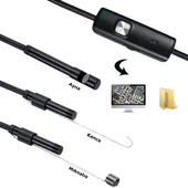 Endoskop 3 in 1 Yılan Kamera USB Micro Usb Type-C Uyumlu 20M thumbnail 3
