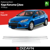 S-Dizayn Ford Focus 3 SD Kapı Koruma Çıtası Krom 2011-2018 thumbnail 8