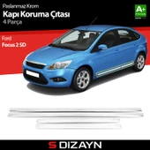 S-Dizayn Ford Focus 2 SD Kapı Koruma Çıtası Krom 2008-2011 thumbnail 8