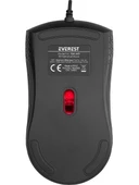 Everest SM-M9 USB Kablolu Siyah 3D Optik LED Mouse thumbnail 3