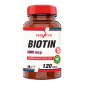 NEVFİX Biotin 5000 mcg 120 Tablet thumbnail 1