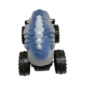 Sürtmeli Dinazor Robota Dönüşen Araba 14 Cm - Gri thumbnail 3