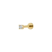 2 mm Tek Taş Altın Piercing thumbnail 1