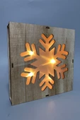 MAGICLEDCORNER Ahşap Kar Tanesi Pano thumbnail 2