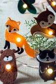 MAGICLEDCORNER Sonbahar Konseptli Orman Hayvanları Led Işık thumbnail 1