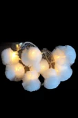 MAGICLEDCORNER Tüllü Ponpon Çiçek Led Işık Zinciri thumbnail 1