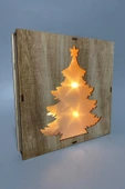 MAGICLEDCORNER Ahşap Çam Ağacı Desenli Pano thumbnail 2
