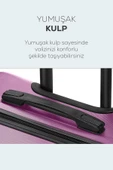 Spring Model Mor Renk 2'li Valiz Seti Kabin + Orta thumbnail 6