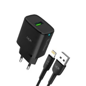 LinkTech C302 12W Auto ID Lightning Kablolu Şarj Aleti Set thumbnail 2