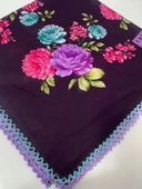 Eripek Oyalı Pamuk Yazma - 90 x 90 thumbnail 2