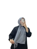 JAKARLI MİDYE DESENLİ ŞAL 1027 thumbnail 4