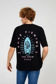 Black GONE FISHING RELAX TEE thumbnail 2