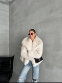Ekru Britney Astarlı Premium Kürk thumbnail 9