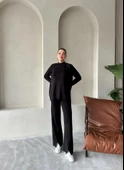 Siyah Clara Çimalı Pantolon Triko Takım thumbnail 5
