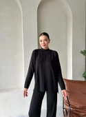 Siyah Clara Çimalı Pantolon Triko Takım thumbnail 3