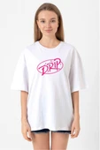 Babymonster Drip Beyaz Kadın Oversize Tshirt thumbnail 1