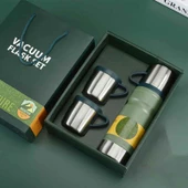 Kapris Çelik 3lü Termos Seti 680 ml Yeşil Kap-290 thumbnail 1