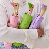 Original Duckhead Duck Kompakt Şemsiye - Pembe thumbnail 3