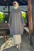 Melda Triko Tunik Gri thumbnail 1