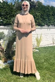 Rüya Bej Triko Elbise thumbnail 2