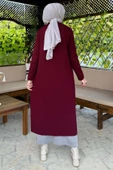 Sinem Çelik Örme Triko Hırka Bordo thumbnail 6