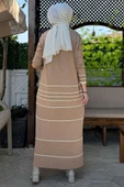 Hayal Triko Elbise Bej thumbnail 6