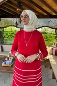 Hayal Triko Elbise Kırmızı thumbnail 2