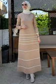 Hayal Triko Elbise Bej thumbnail 3