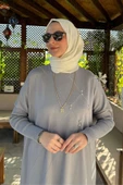 Melda Triko Tunik Gri thumbnail 4