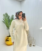 VıoShıne Kadın Yelekli Triko Elbise thumbnail 7