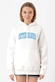 Outer Banks Lettern Beyaz Kadın 3ip Kapşonlu Sweatshirt thumbnail 1