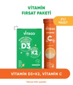 2li-Vitago Vitamin D3+Vitamin C Efervesan Tablet thumbnail 1