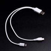 Zore 2 İN 1 Kısa Kablo İphone Şarj-Micro Usb Kablo thumbnail 1
